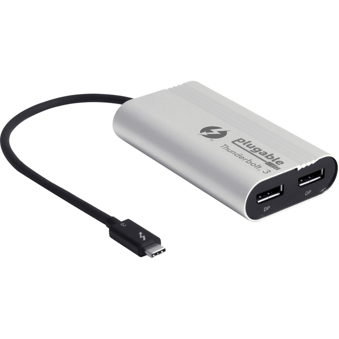 Plugable Thunderbolt 3 to Dual DisplayPort Output Display Adapter for Thunderbolt 3 Windows Systems