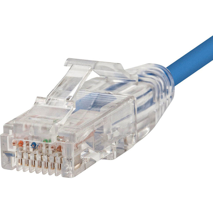Monoprice SlimRun Cat6 28AWG UTP Ethernet Network Cable, 3ft Blue