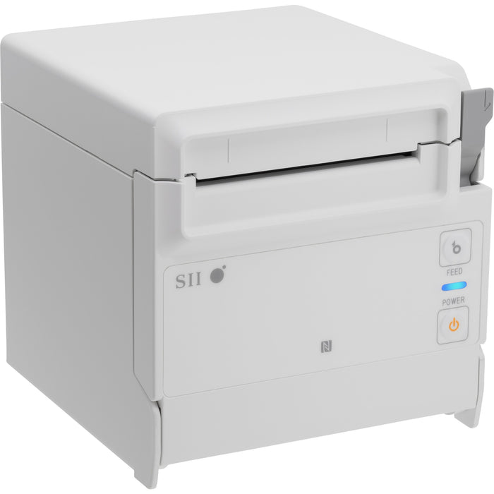 Seiko RP-F10 Desktop Direct Thermal Printer - Monochrome - Wall Mount - Label Print - USB - Yes - US - With Cutter - White