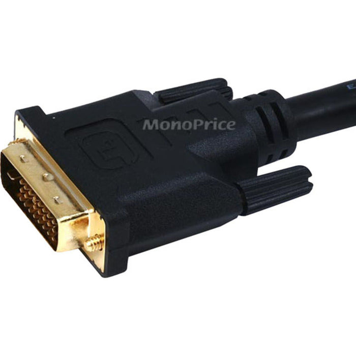 Monoprice 15ft 28AWG CL2 Dual Link DVI-D Cable - Black