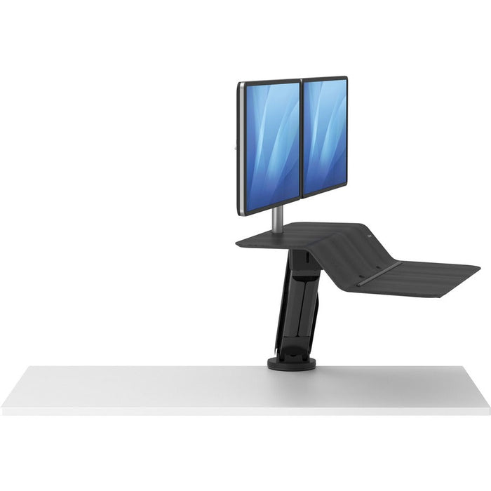 Fellowes Lotus&trade; RT Sit-Stand Workstation Black Dual
