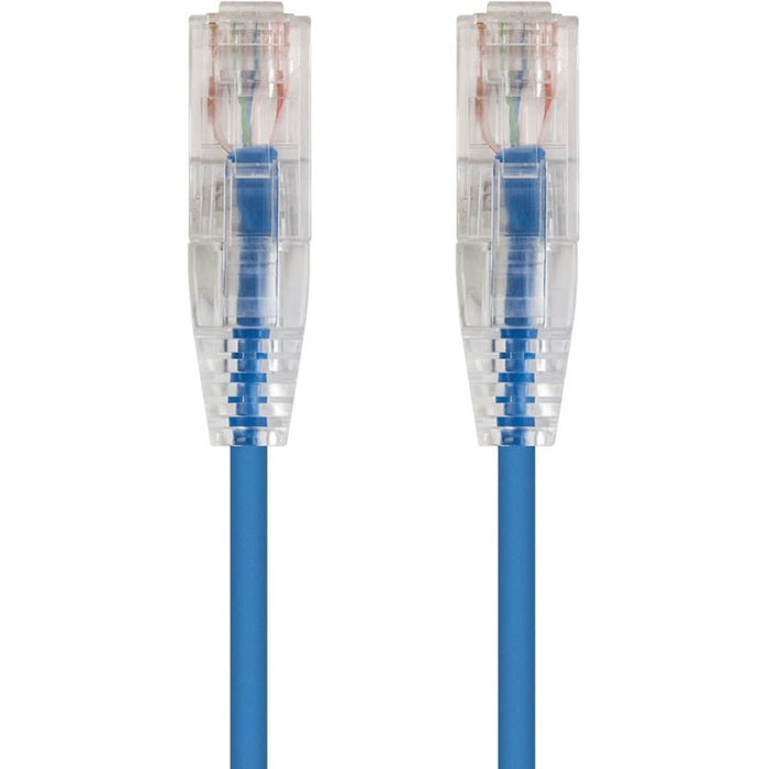 Monoprice SlimRun Cat6 28AWG UTP Ethernet Network Cable, 6-inch Blue
