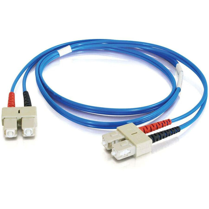 C2G-2m SC-SC 62.5/125 OM1 Duplex Multimode PVC Fiber Optic Cable - Blue