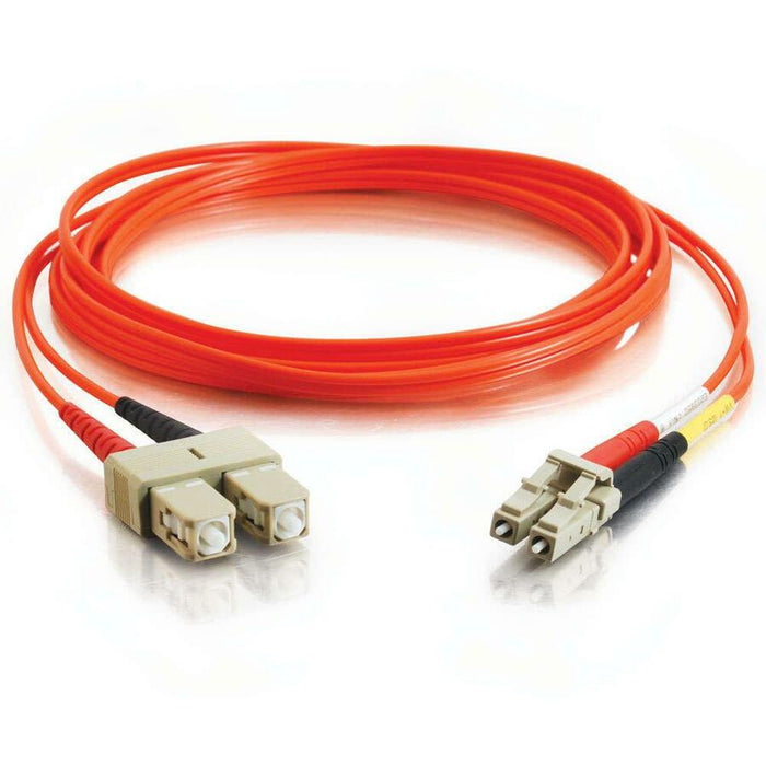 C2G-1m LC-SC 62.5/125 OM1 Duplex Multimode Fiber Optic Cable (Plenum-Rated) - Orange