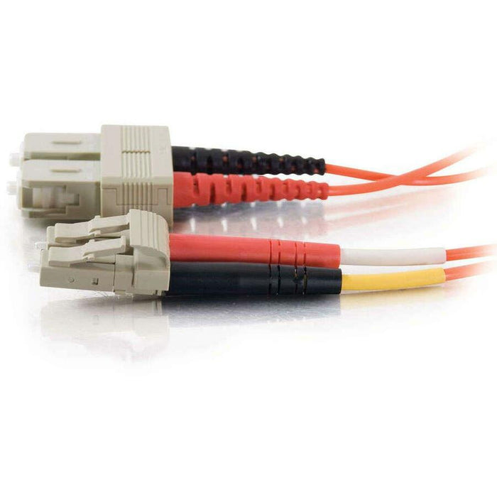 C2G-1m LC-SC 62.5/125 OM1 Duplex Multimode Fiber Optic Cable (Plenum-Rated) - Orange