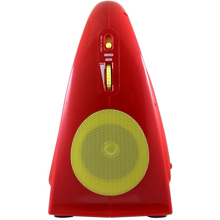Hamilton Buhl Juke24 Portable Digital Jukebox with CD Player & Karaoke, Red/Yellow