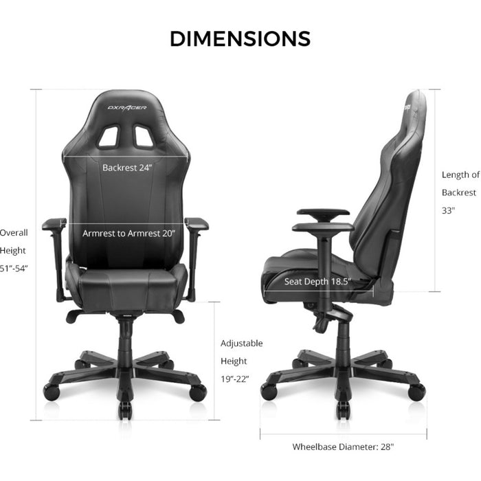 DXRacer King Series PRO PU Leather High-Back Gaming Chair KS06/N