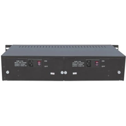 Intellinet 14-Slot Media Converter Chassis, Includes redundant power supply, 19" rackmountable, 2 U (With 2 Pin Euro Power Adapter)