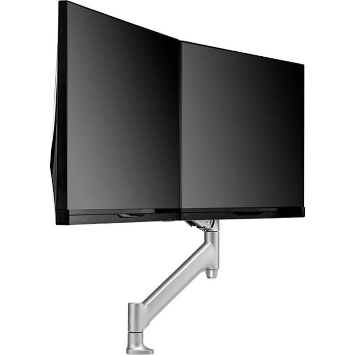 Atdec dual (rail) dynamic monitor arm desk mount - Flat and Curved up to 27in up to 15lb - VESA 75x75, 100x100