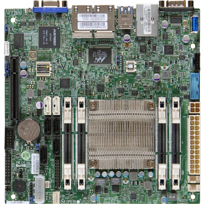 Supermicro A1SRi-2758F Desktop Motherboard - Intel Chipset - Socket BGA-1283 - Mini ITX