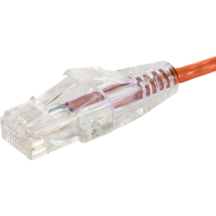 Monoprice SlimRun Cat6 28AWG UTP Ethernet Network Cable, 7ft Orange