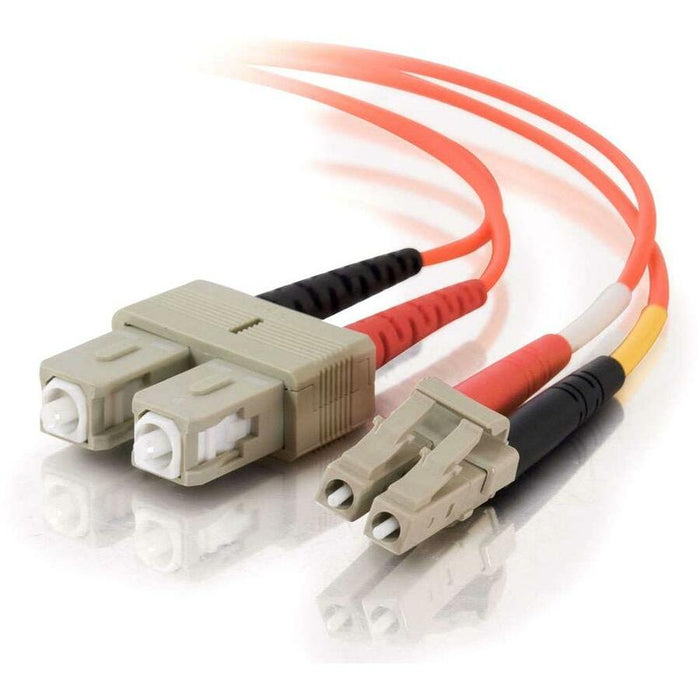 C2G 6m LC-SC 62.5/125 OM1 Duplex Multimode PVC Fiber Optic Cable (USA-Made) - Orange