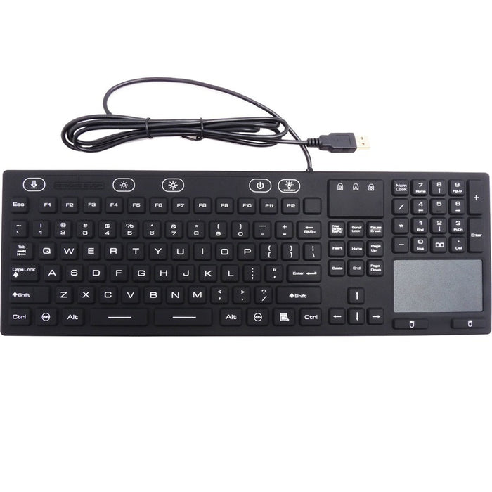 DSI WATERPROOF IP68 FULL SIZE KEYBOARD WITH TOUCHPAD, LED BACKLIT