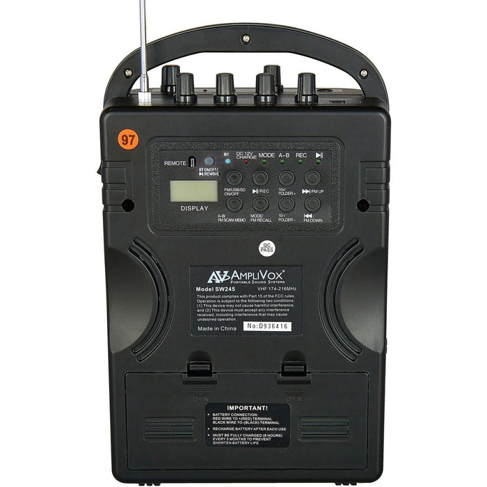 AmpliVox Dual Audio Pal Portable PA System