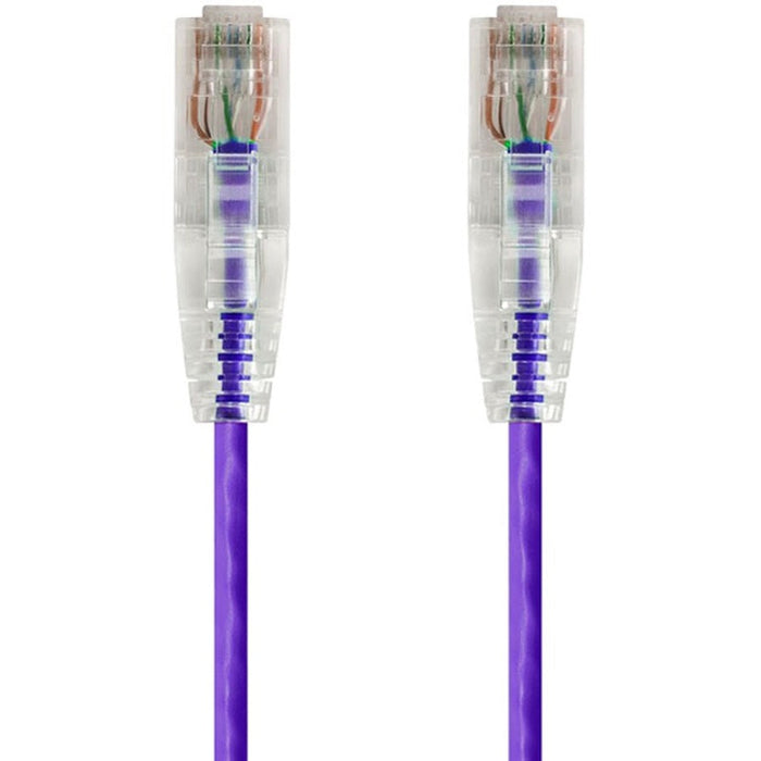 Monoprice SlimRun Cat6 28AWG UTP Ethernet Network Cable, 3ft Purple