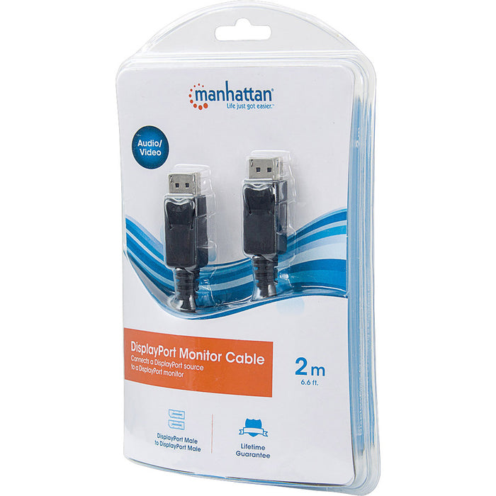 Manhattan DisplayPort Monitor Cable, 6.6' - Retail Blister