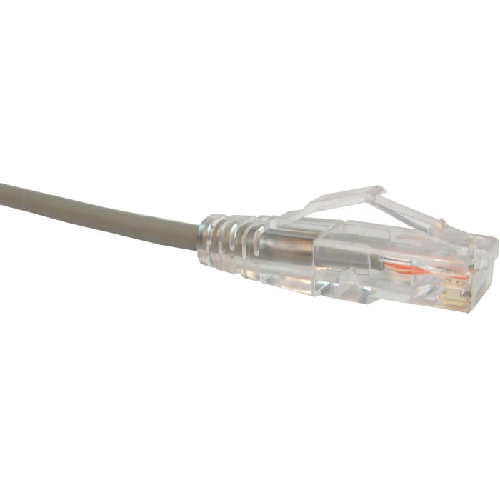 Unirise Clearfit Slim Cat6 Patch Cable, Snagless, Gray, 12ft