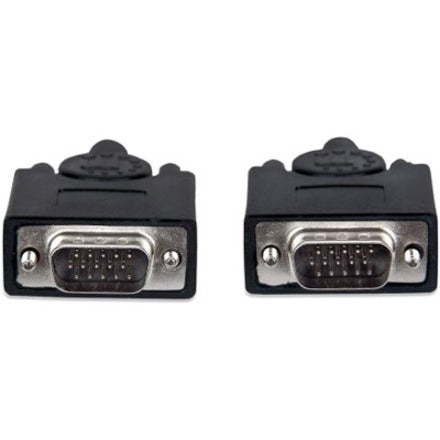 Manhattan SVGA HD15 Male to HD15 Male Monitor Cable, 100', Black