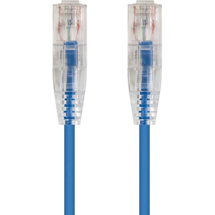 Monoprice SlimRun Cat6 28AWG UTP Ethernet Network Cable, 5ft Blue