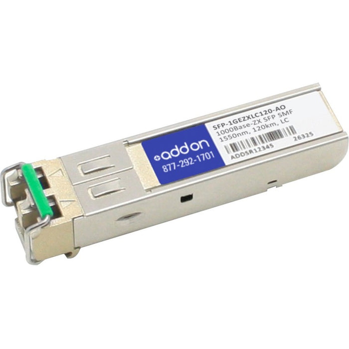 AddOn Moxa SFP-1GEZXLC120 Compatible TAA Compliant 1000Base-ZX SFP Transceiver (SMF, 1550nm, 120km, LC)