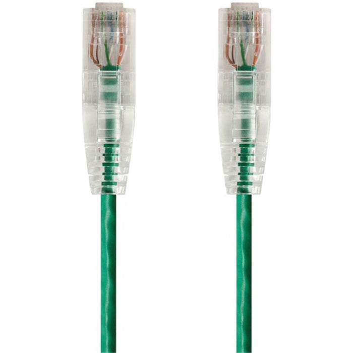 Monoprice SlimRun Cat6 28AWG UTP Ethernet Network Cable, 2ft Green