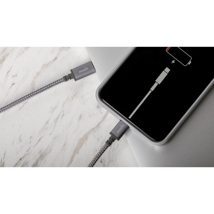 Moshi Integra USB-C to Lightning Cable 4 ft (1.2 m) Titanium Gray