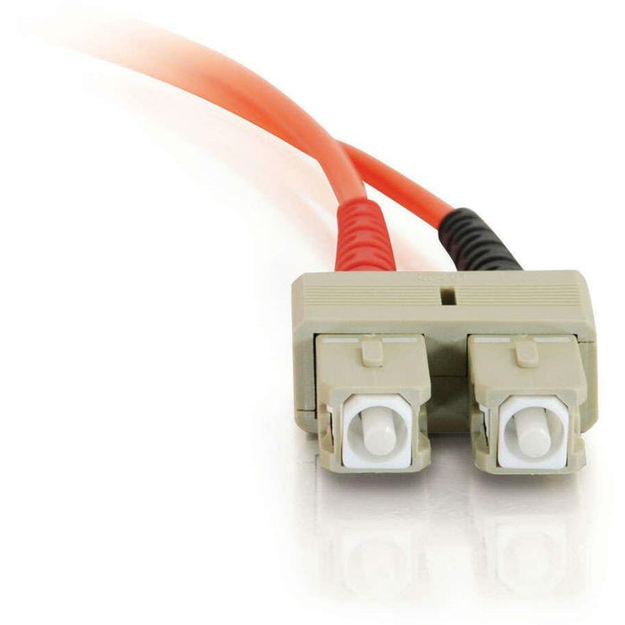 C2G 4m SC-SC 50/125 OM2 Duplex Multimode PVC Fiber Optic Cable (USA-Made) - Orange