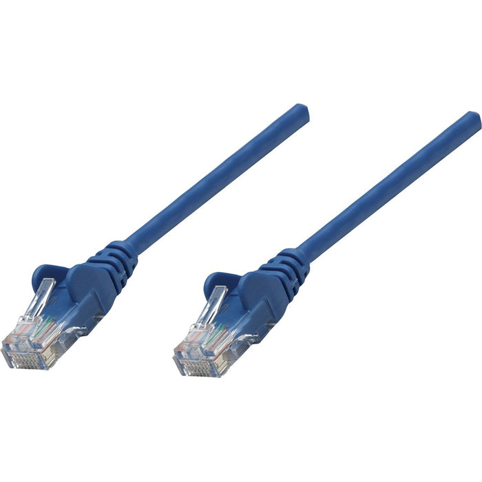 Intellinet Network Solutions Cat5e UTP Network Patch Cable, 1 ft (0.3 m), Blue