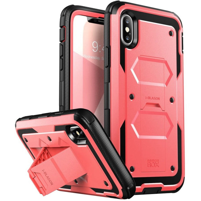 i-Blason Armorbox Carrying Case (Holster) Apple iPhone X Smartphone - Pink