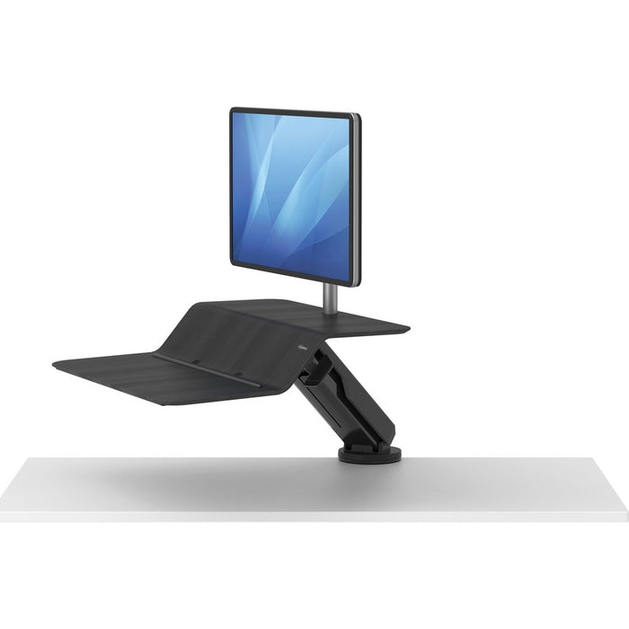Fellowes Lotus&trade; RT Sit-Stand Workstation Black Single