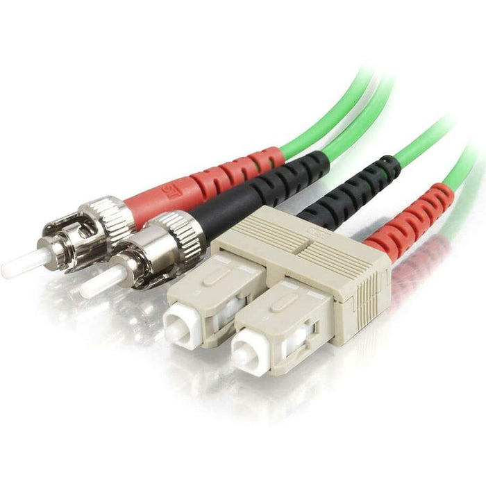 C2G-1m SC-ST 62.5/125 OM1 Duplex Multimode PVC Fiber Optic Cable - Green