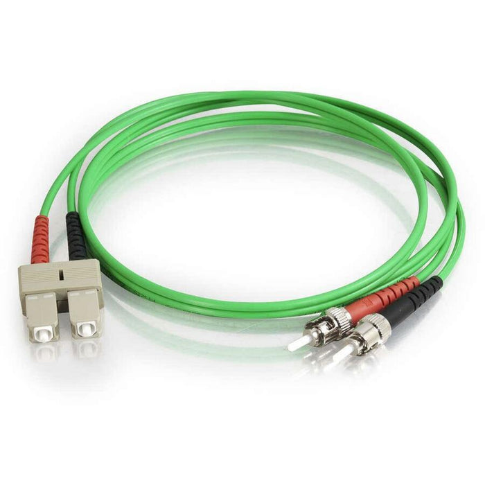 C2G-1m SC-ST 62.5/125 OM1 Duplex Multimode PVC Fiber Optic Cable - Green
