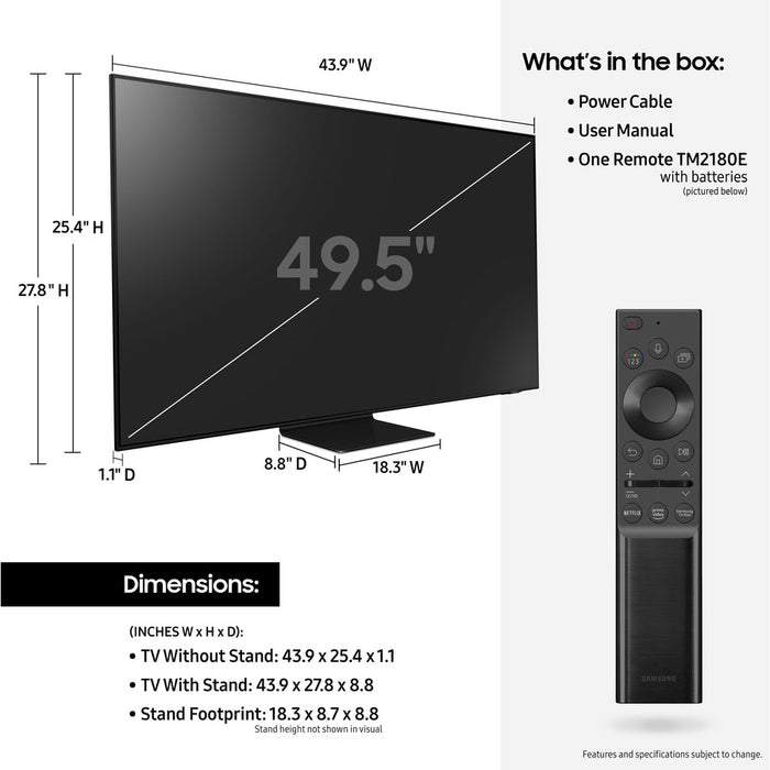 Samsung | 50" | QN90A | Neo QLED 4K | Smart TV | QN50QN90AAFXZA | 2021