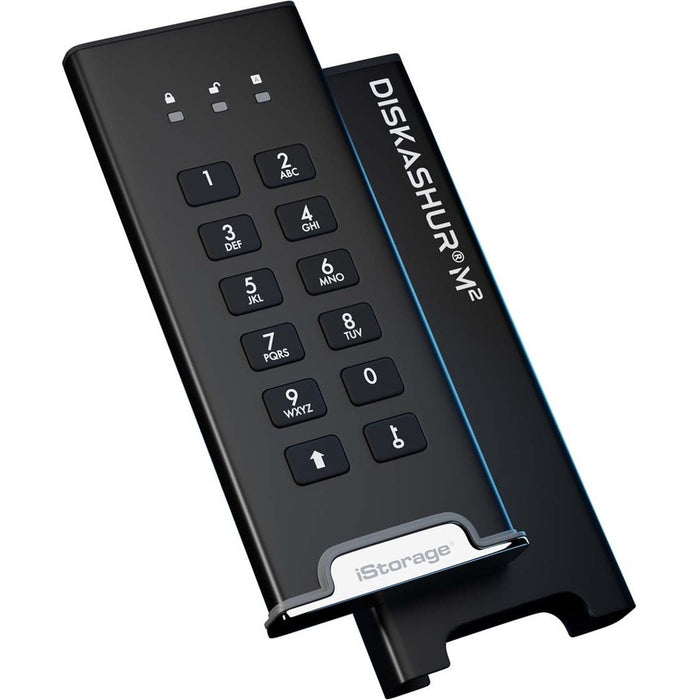 iStorage diskAshur M2 500 GB Portable Rugged Solid State Drive - M.2 2280 External - TAA Compliant