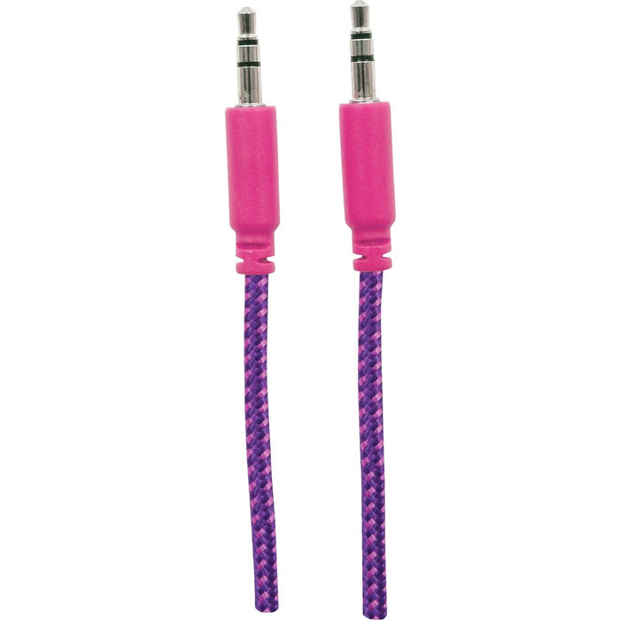 Manhattan 3.5mm Stereo Male to Male, Purple/Pink, 1 m (3 ft.)