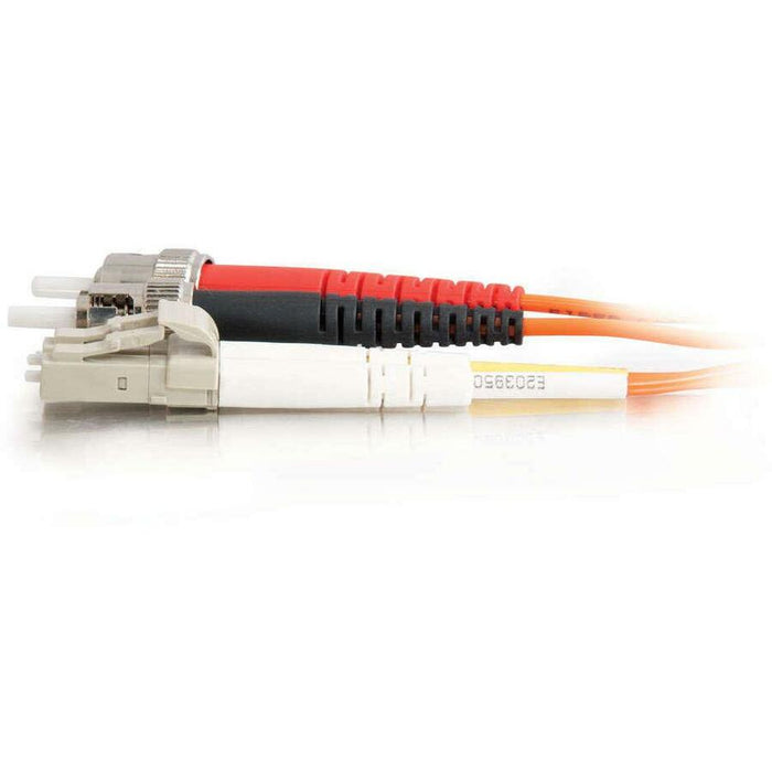 C2G-5m LC-ST 62.5/125 OM1 Duplex Multimode Fiber Optic Cable (Plenum-Rated) - Orange