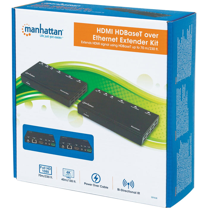 Manhattan 4K HDMI HDBaseT over Ethernet Extender Kit