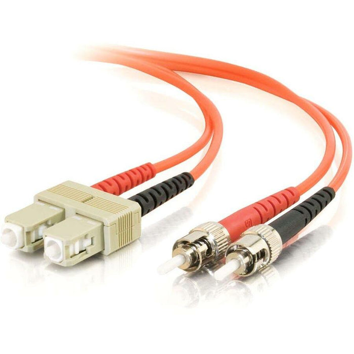 C2G 1m SC-ST 50/125 OM2 Duplex Multimode PVC Fiber Optic Cable (USA-Made) - Orange