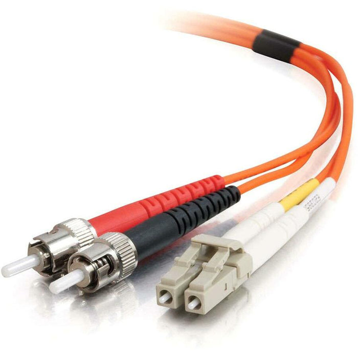C2G-4m LC-ST 62.5/125 OM1 Duplex Multimode Fiber Optic Cable (Plenum-Rated) - Orange