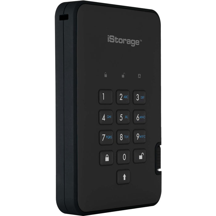 iStorage diskAshur2 2 TB Portable Rugged Solid State Drive - 2.5" External - Blue - TAA Compliant