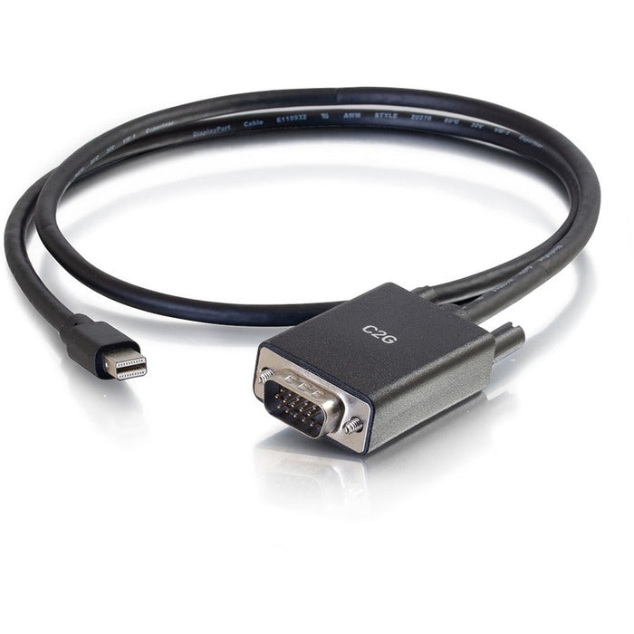 C2G 3ft Mini DisplayPort to VGA Adapter Cable Black