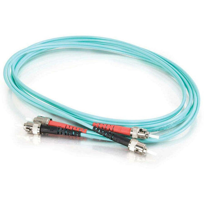 C2G-3m ST-ST 10Gb 50/125 OM3 Duplex Multimode PVC Fiber Optic Cable - Aqua