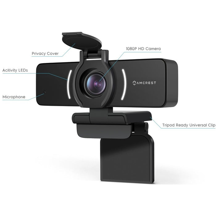 Amcrest AWC205 Webcam - 30 fps - Black - USB 2.0 - 1 Pack(s)