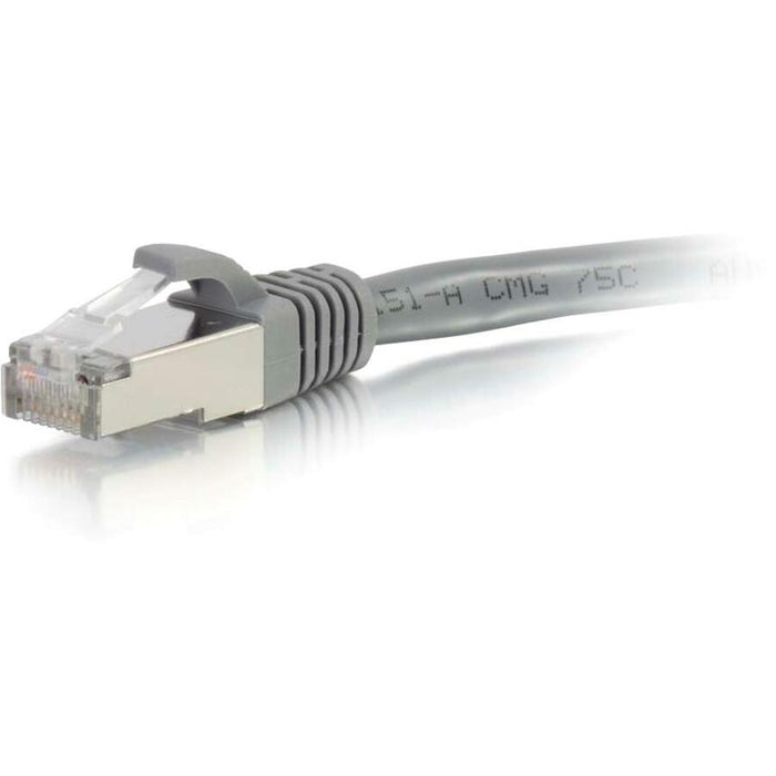 C2G-14ft Cat6 Snagless Shielded (STP) Network Patch Cable - Gray