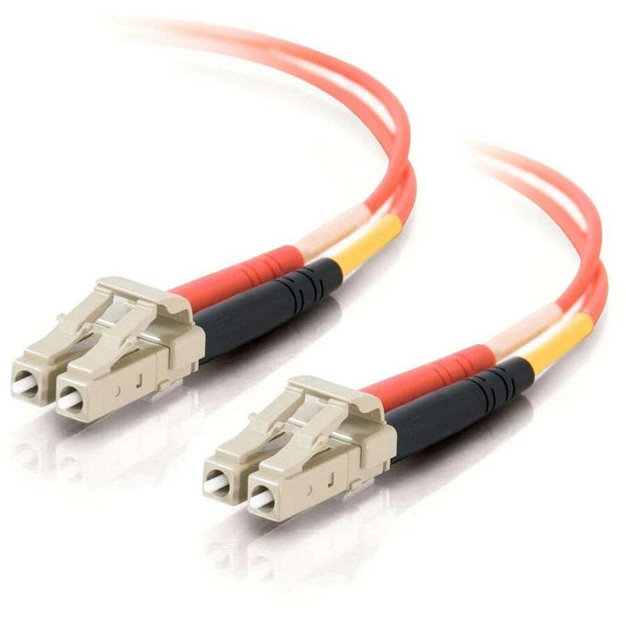 C2G 3m LC-LC 50/125 OM2 Duplex Multimode PVC Fiber Optic Cable (USA-Made) - Orange