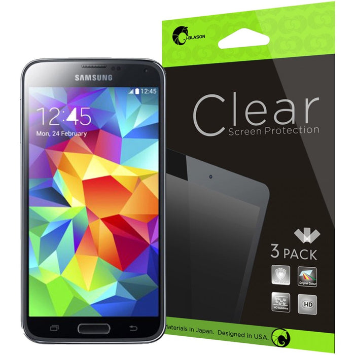 i-Blason 3 Pack Screen Protectors for Samsung Galaxy S5 Clear Clear