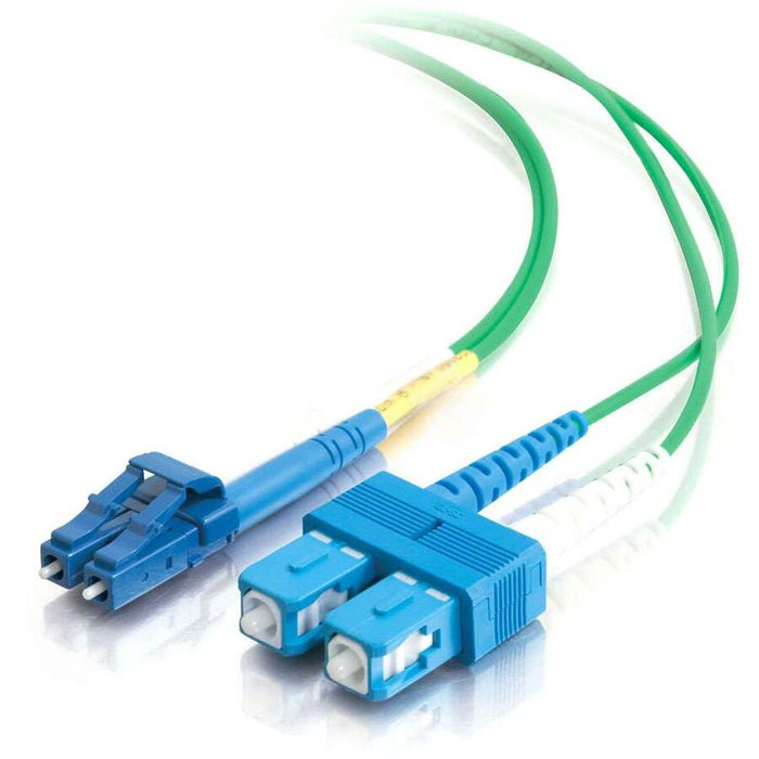 C2G 5m LC-SC 9/125 OS1 Duplex Singlemode Fiber Optic Cable (Plenum-Rated) - Green
