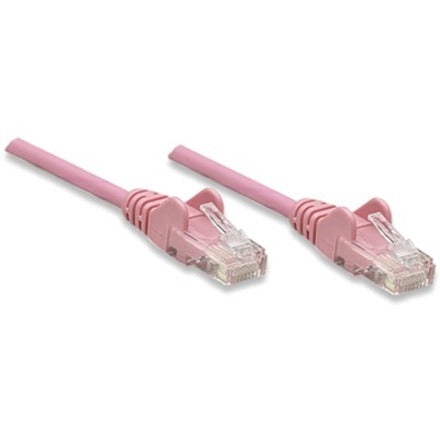 Intellinet Network Solutions Cat5e UTP Network Patch Cable, 3 ft (1.0 m), Pink
