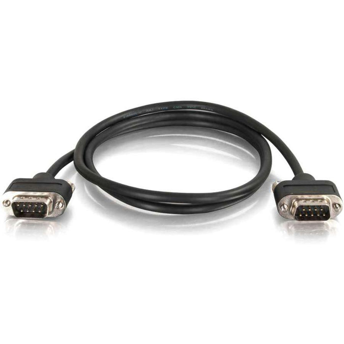 C2G 15ft Serial RS232 DB9 Cable with Low Profile Connectors M/M - In-Wall CMG-Rated