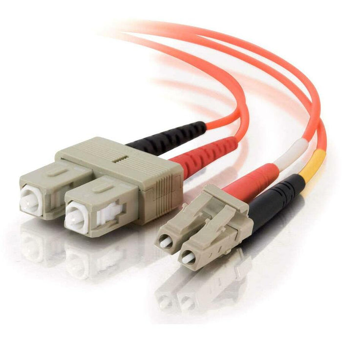 C2G-20m LC-SC 62.5/125 OM1 Duplex Multimode Fiber Optic Cable (Plenum-Rated) - Orange